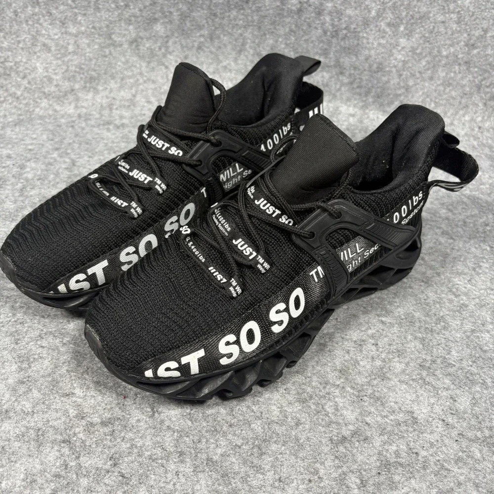 Just‎ So Non-Slip Blade Running Shoes Mens 10 Black Breathable Mesh Streetwear